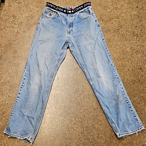 90's Tommy Hilfiger Vintage Aalyiah Style Epic Waistband Extremly RARE 32x32